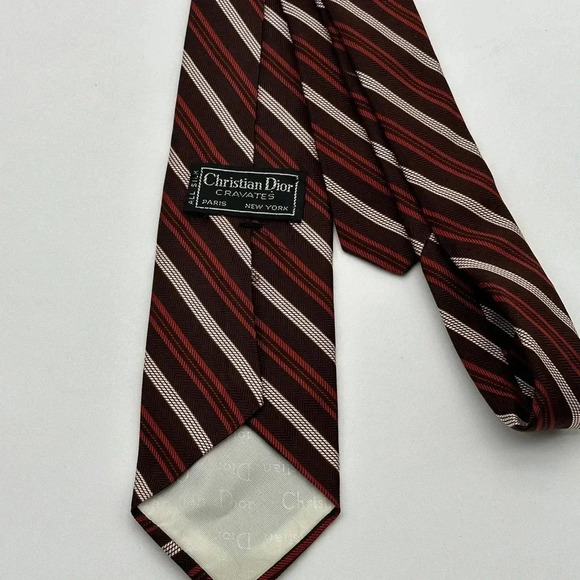 VTG Christian Dior Neck Tie Men 100% Silk - Picture 1 of 5